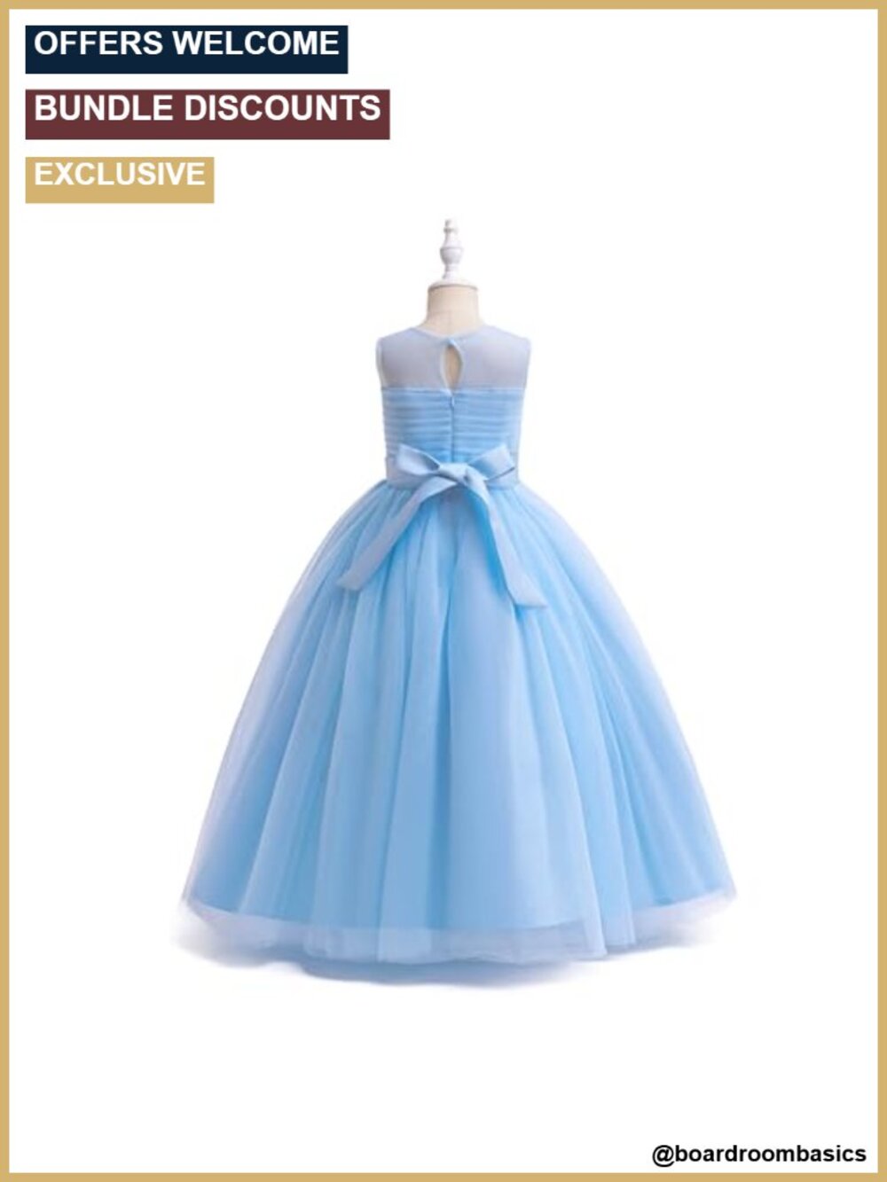 Girls Tulle A-Line Flower Girl Wedding Dress Formal Pageant - Picture 2 of 6
